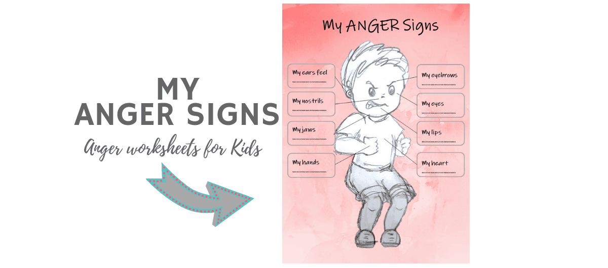 ANGER SIGNS worksheets for kids_physiological signs of anger PDF