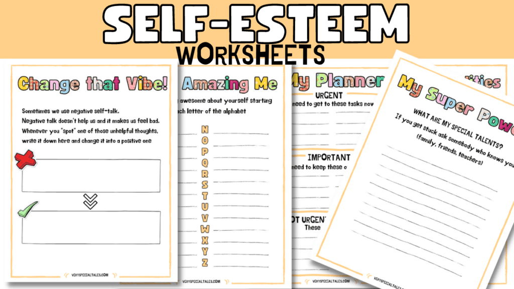 Self Esteem Journal: Self Esteem Activities for Kids School