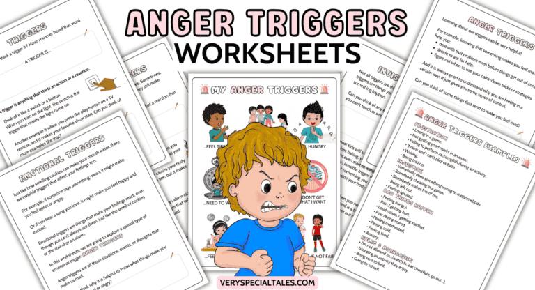 Examples of free anger triggers worksheets for kids