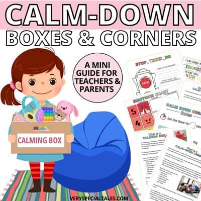 calm down time out cards teacher child autism classroom aid adhd