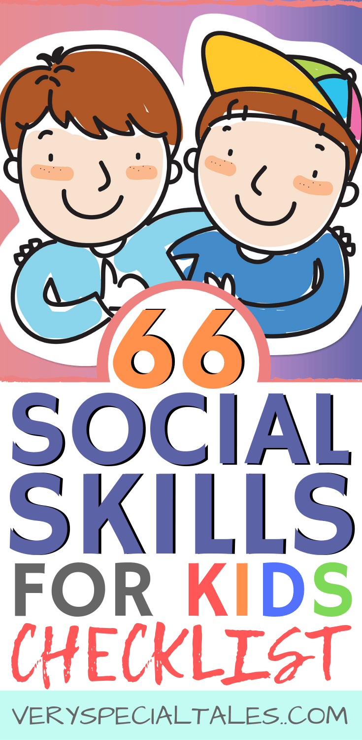 66 Social Skills for Kids Checklist_Pin for Pinterest