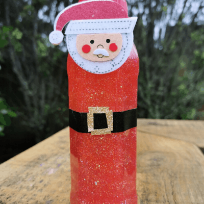 Ho, Ho, Ho, Ho, Santa Claus on Red Christmas Water Bottle