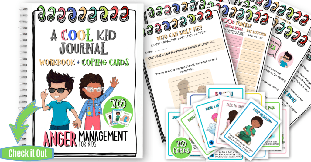 ANGER WORKBOOK FOR KIDS + COPING CARDS