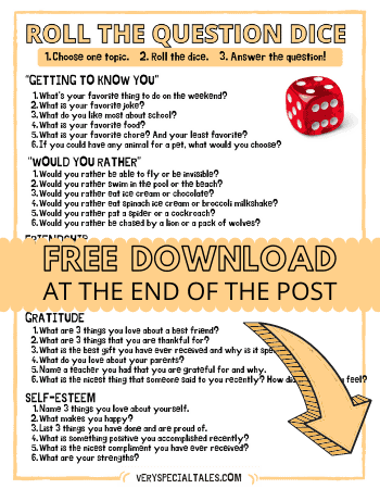 A list of questions to ask after rolling the dice