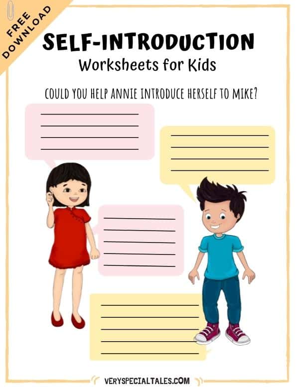 Example of a Self Introduction Worksheet for Kids