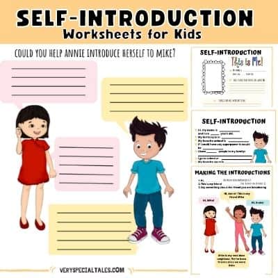 Self Introduction Worksheets for Kids