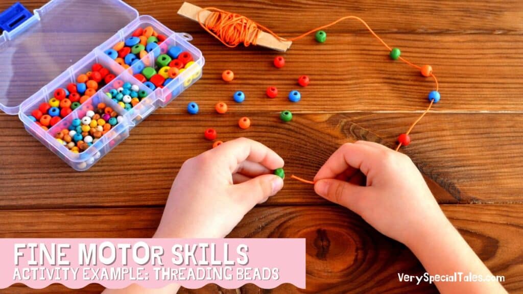 THREADING BEADS ACTIVITY FINE MOTOR SKILLS