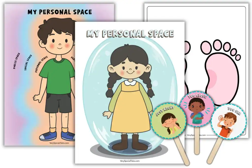 Personal Space Visuals for Kids (posters and visuals for teaching activities)