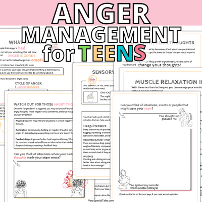 examples of worksheets from and Anger Management Workbook for Teens.