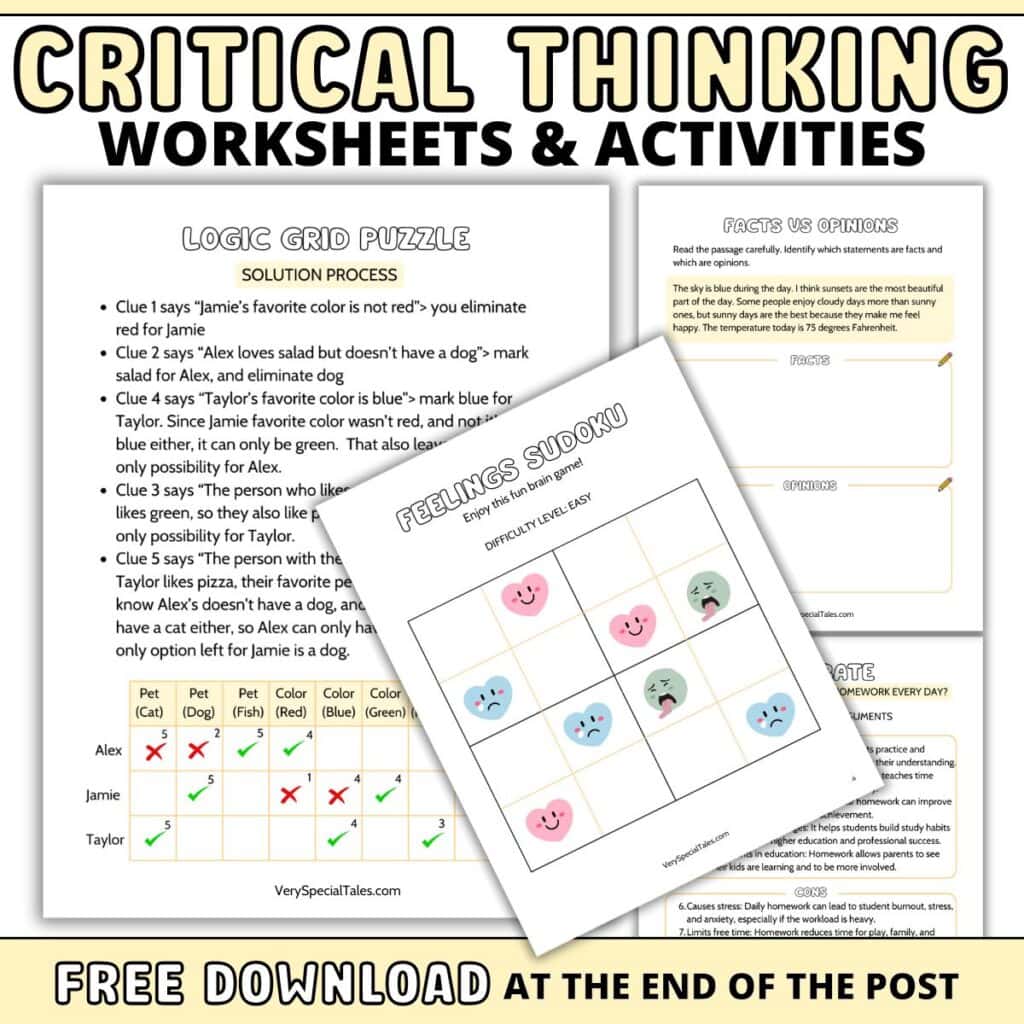 Critical Thinking Activities for Kids